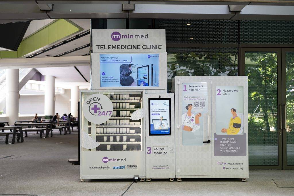 SmartRx & Minmed Telemedicine Clinic machine at SUTD
