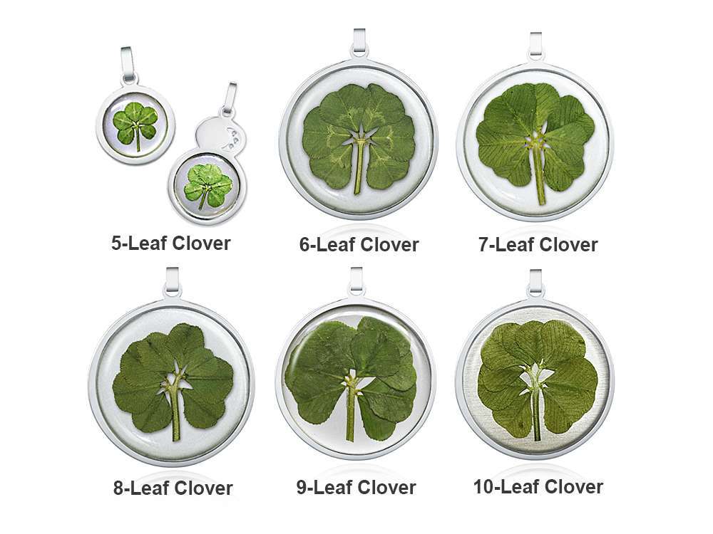 3 Clover 4 5 6 7 8 9 10 Leaf Pendant